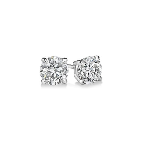 14K White Gold Diamond Stud Earrings Van Adams Jewelers Snellville, GA