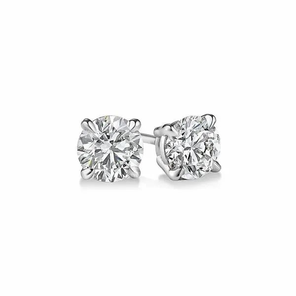 14K White Gold Diamond Stud Earrings Van Adams Jewelers Snellville, GA