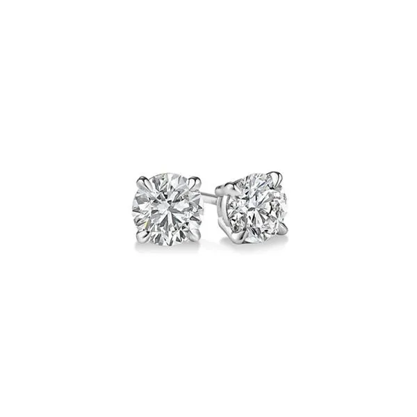 14K White Gold Diamond Stud Earrings Van Adams Jewelers Snellville, GA