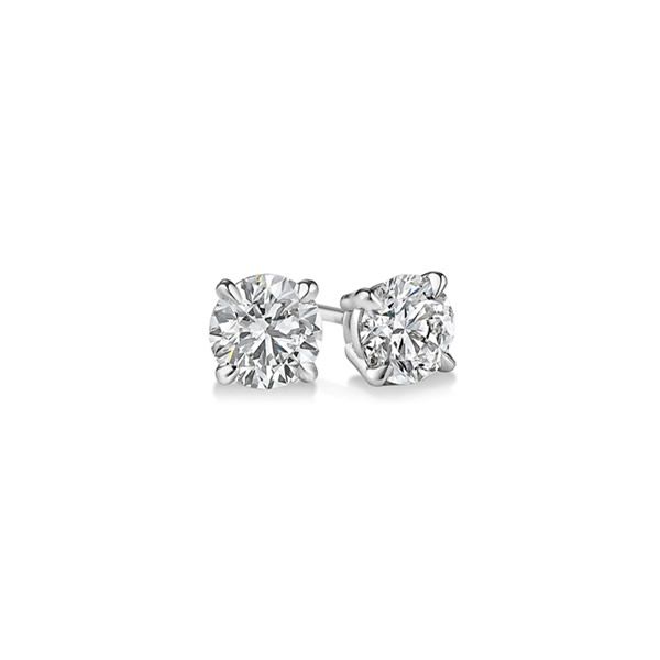 14K White Gold 0.10 CTW Natural Diamond Stud Earrings Van Adams Jewelers Snellville, GA