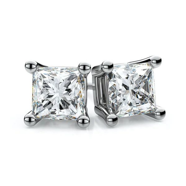 14K White Gold Diamond Stud Earrings Van Adams Jewelers Snellville, GA