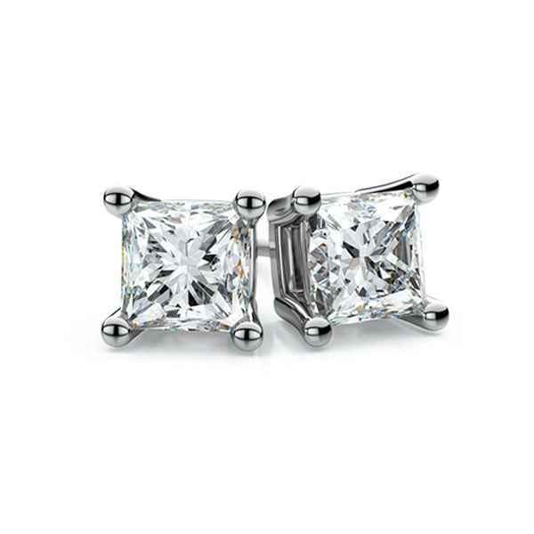1 CT Princess Cut Diamond Earrings Van Adams Jewelers Snellville, GA