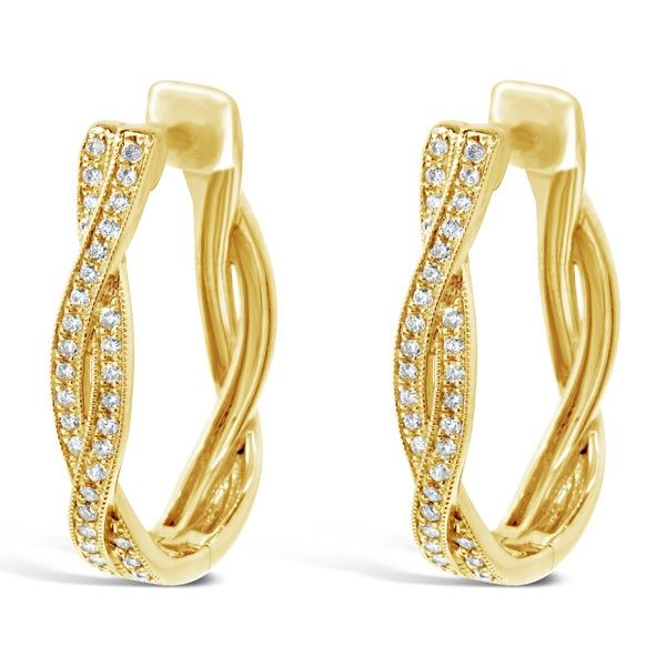 14K Yellow Gold Diamond Earrings Van Adams Jewelers Snellville, GA