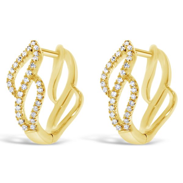 10K  Yellow Gold Diamond Hoop Earrings Van Adams Jewelers Snellville, GA