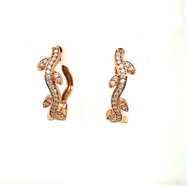 14K Rose Gold Vine Earrings Van Adams Jewelers Snellville, GA