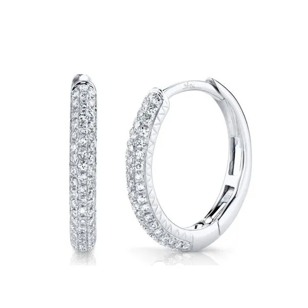 0.21CT DIAMOND PAVE HOOP EARRING Van Adams Jewelers Snellville, GA