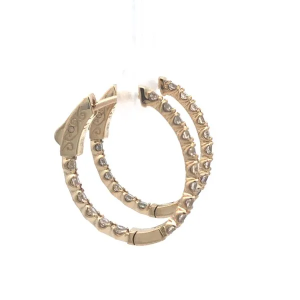 Inside Out Diamond Hoops Image 3 Van Adams Jewelers Snellville, GA