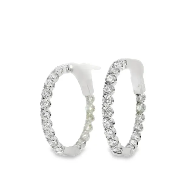 Inside Out 3 Carat Diamond Hoops Image 2 Van Adams Jewelers Snellville, GA