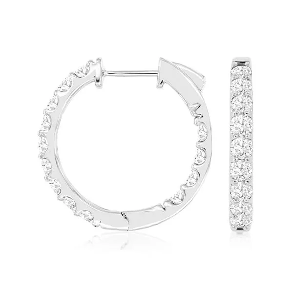 2 Carat Inside Out Hoop Earrings Van Adams Jewelers Snellville, GA