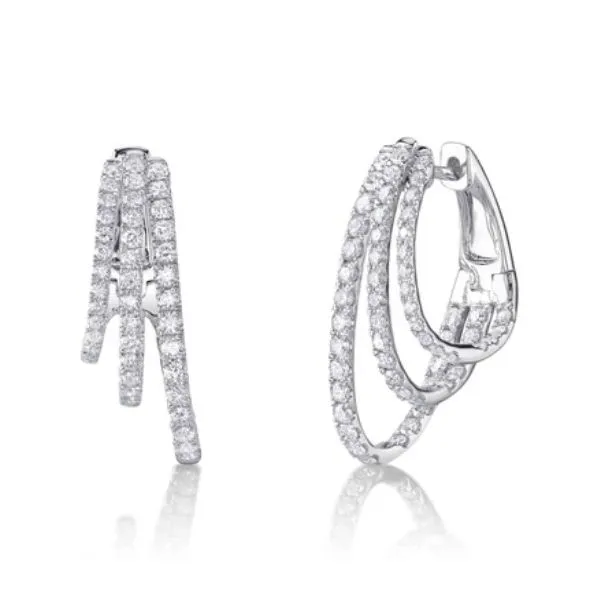 1.58CT DIAMOND OVAL HOOP EARRING Van Adams Jewelers Snellville, GA