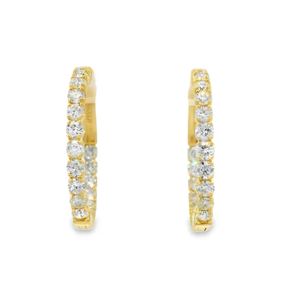 INSIDE OUT DIAMOND HOOP EARRING Image 2 Van Adams Jewelers Snellville, GA