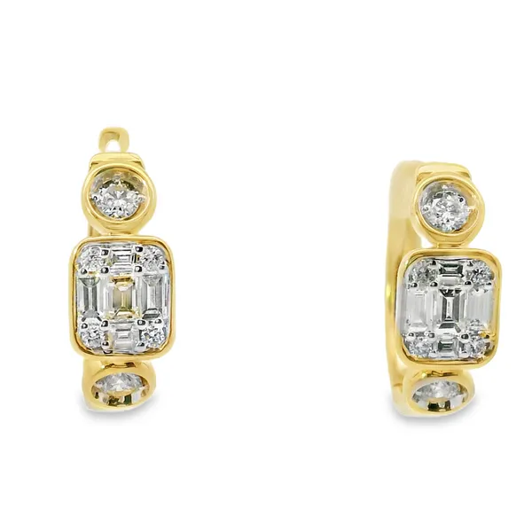 YELLOW GOLD DIAMOND HOOP EARRING Van Adams Jewelers Snellville, GA