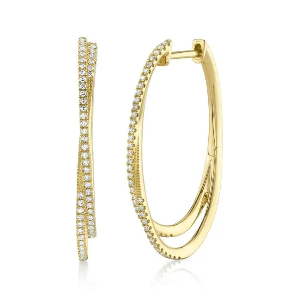 SHY Creation Crossover Diamond Hoops Van Adams Jewelers Snellville, GA