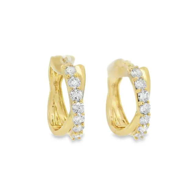 Lab Grown Diamond Hoop Earrings Image 2 Van Adams Jewelers Snellville, GA