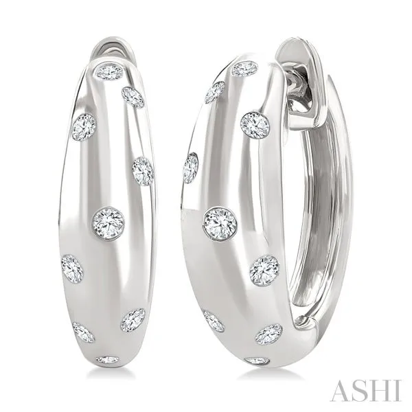 Mosaic Diamond Fashion Huggie Earrings Van Adams Jewelers Snellville, GA