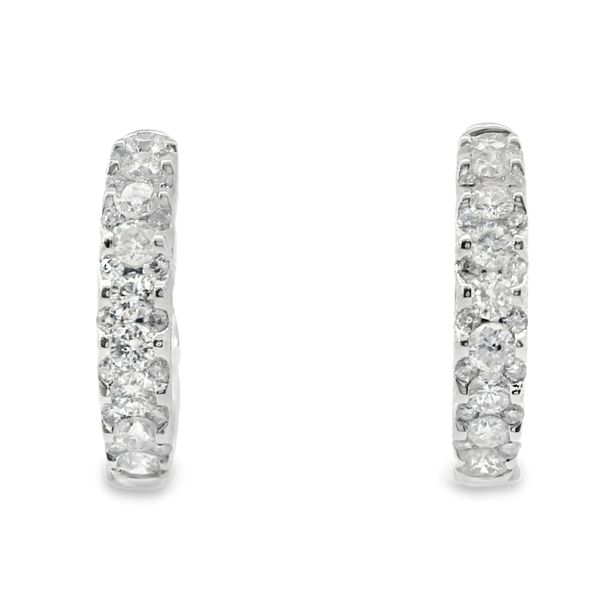 1 CT Natural Diamond Hoop Earrings Van Adams Jewelers Snellville, GA