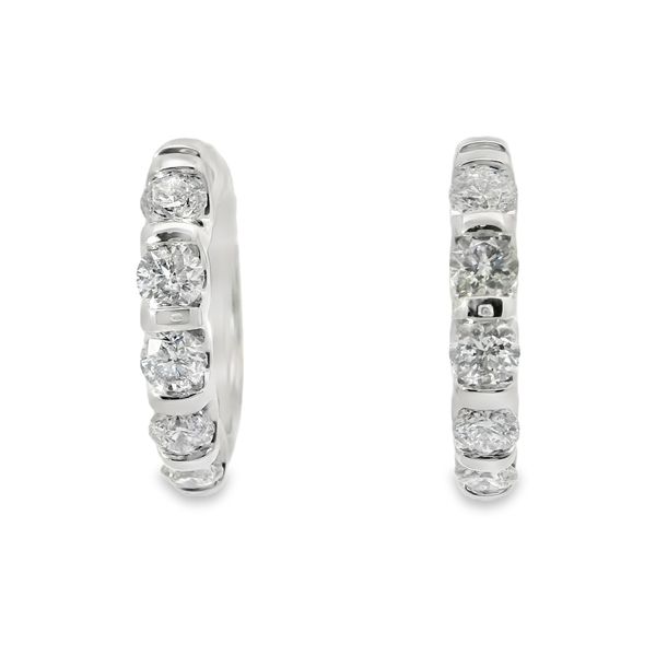 2 CT Diamond Hoop Earrings Van Adams Jewelers Snellville, GA