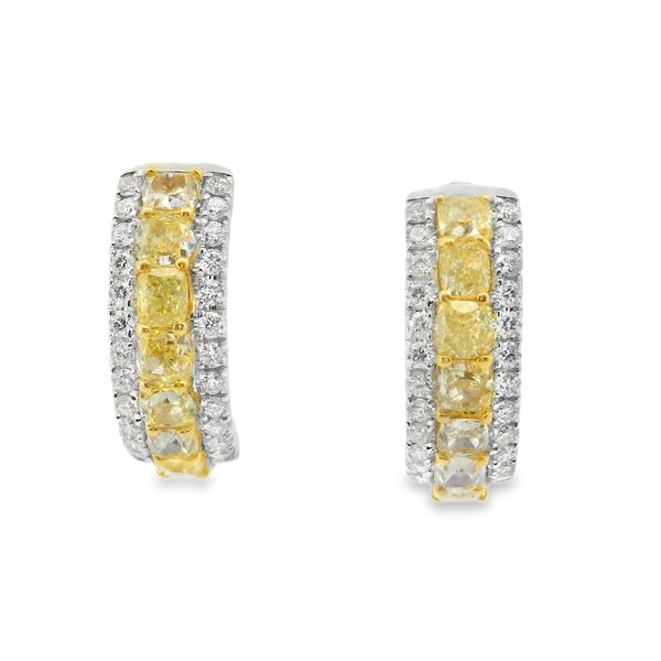 Fancy Yellow Diamond Hoop Earrings Van Adams Jewelers Snellville, GA