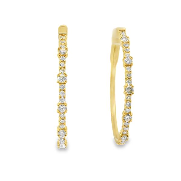 1 CT Diamond Hoop Earrings Van Adams Jewelers Snellville, GA