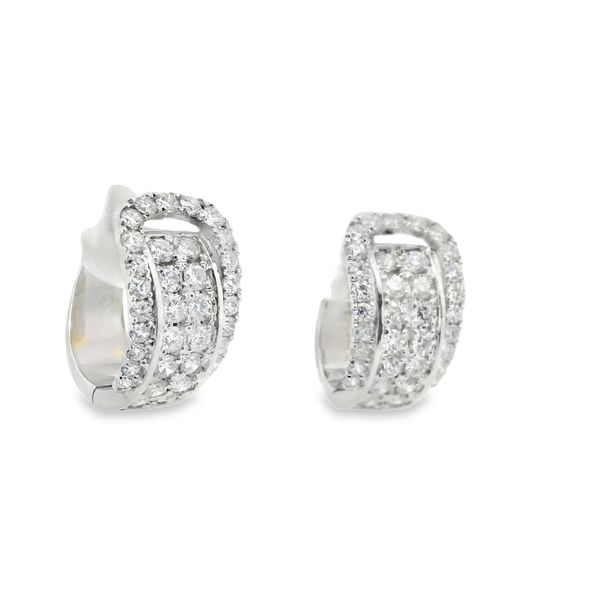 VA Collections Diamond Huggie Earrings Image 2 Van Adams Jewelers Snellville, GA