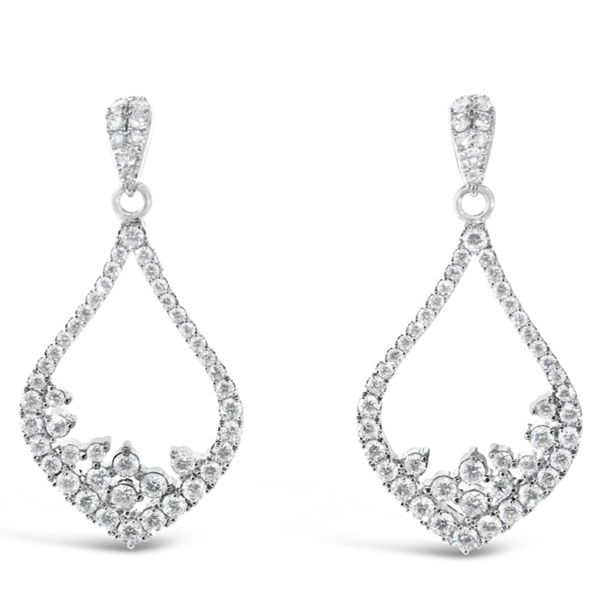 Van Adam's Collection 14K White Gold Diamond Earrings Van Adams Jewelers Snellville, GA