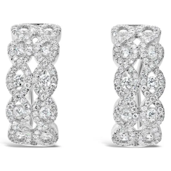 Van Adam's Collection 14K White Gold Diamond Earrings Van Adams Jewelers Snellville, GA