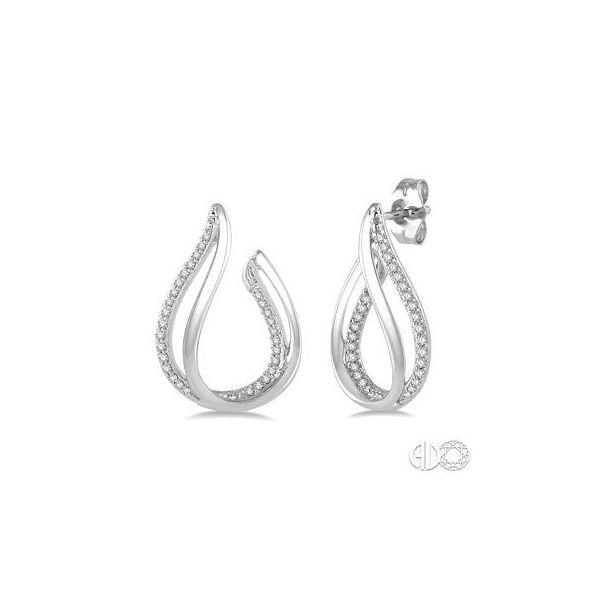 14K White Gold Diamond Fashion Earrings Van Adams Jewelers Snellville, GA