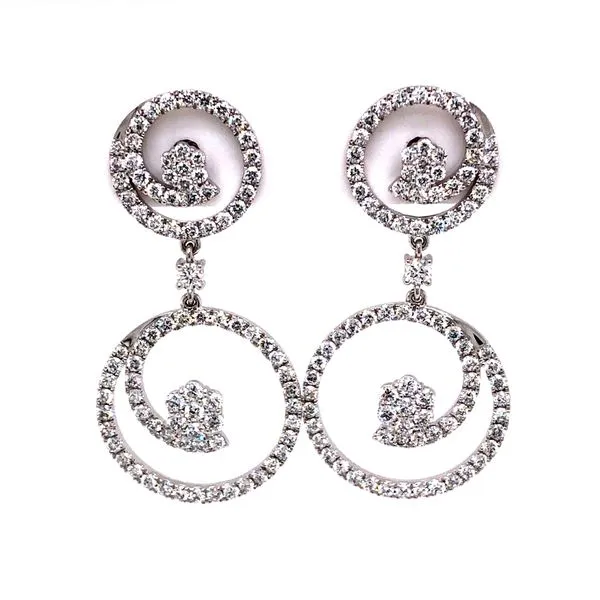 Van Adam's Collection 14K White Gold Diamond Fashion Earrings Van Adams Jewelers Snellville, GA