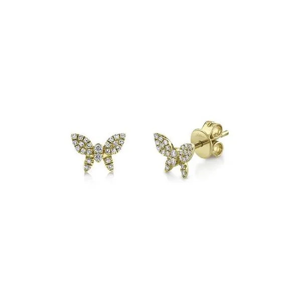 DIAMOND BUTTERFLY STUD EARRING Van Adams Jewelers Snellville, GA