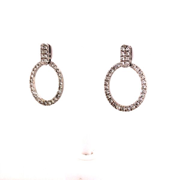 Diamond Circle Earrings Image 2 Van Adams Jewelers Snellville, GA