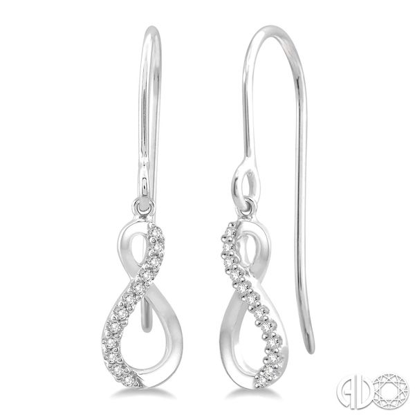 10K White Gold Diamond Infinity Earrings Van Adams Jewelers Snellville, GA