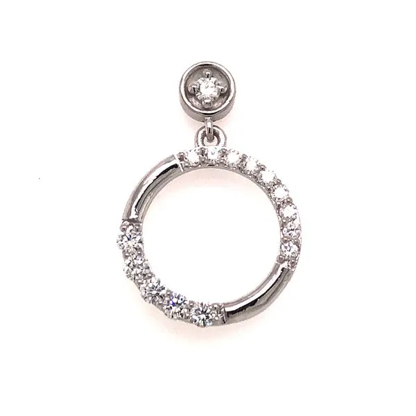 Diamond Circle Earrings Image 2 Van Adams Jewelers Snellville, GA