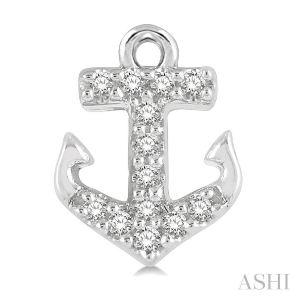 Anchor Shape Petite Diamond Fashion Earrings Image 2 Van Adams Jewelers Snellville, GA