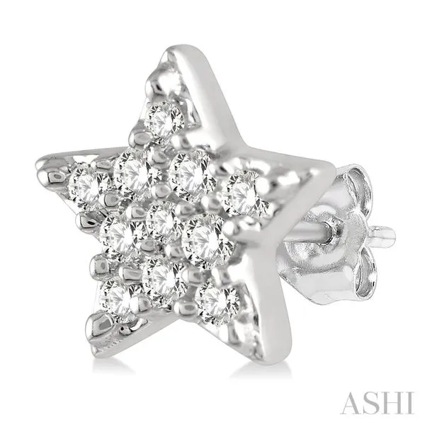 Star Petite Diamond Fashion Earrings Image 3 Van Adams Jewelers Snellville, GA