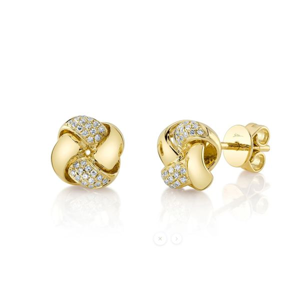 0.10CT DIAMOND LOVE KNOT STUD EARRING Van Adams Jewelers Snellville, GA