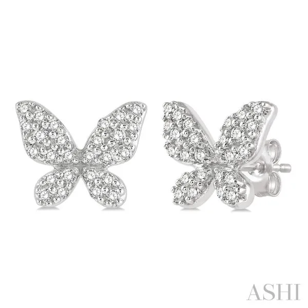 Butterfly Shape Petite Diamond Fashion Earrings Van Adams Jewelers Snellville, GA