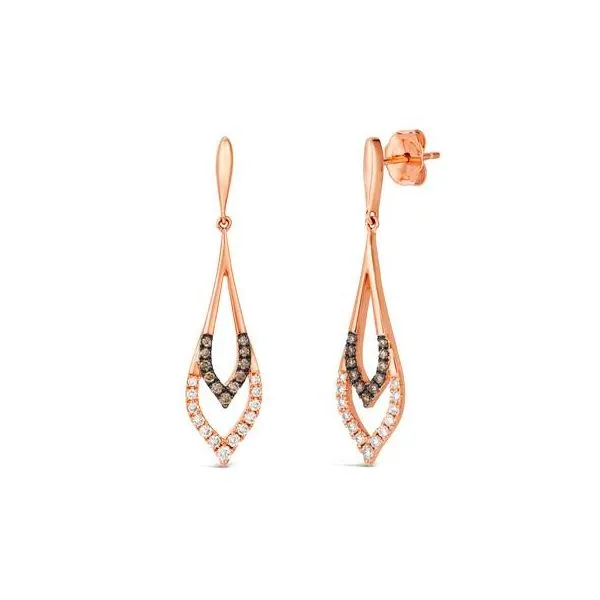 Le Vian® Earrings featuring 1/4 cts. Nude Diamonds™, 1/6 cts. Chocolate Diamonds® set in 14K Strawberry Gold® Van Adams Jewelers Snellville, GA
