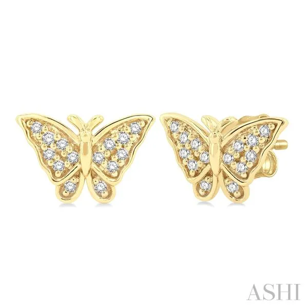 butterfly petite diamond fashion earrings Van Adams Jewelers Snellville, GA