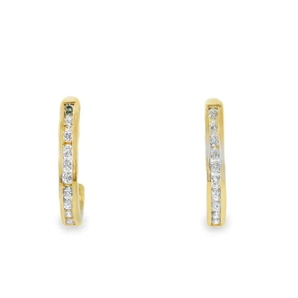 Diamond J Hoop Earrings Van Adams Jewelers Snellville, GA