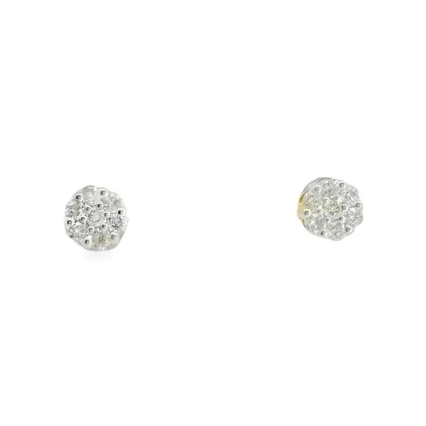 10K Yellow Gold Diamond Cluster Earrings Van Adams Jewelers Snellville, GA