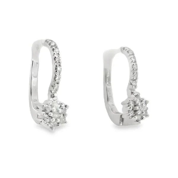 Diamond Leverback Earrings Image 2 Van Adams Jewelers Snellville, GA