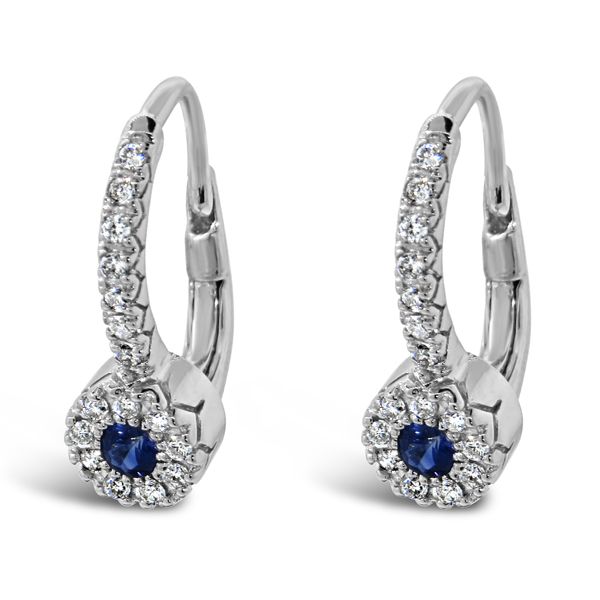 14K White Gold Sapphire Earrings Van Adams Jewelers Snellville, GA
