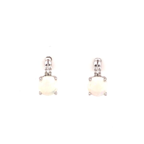 14K White Gold Opal Earrings Van Adams Jewelers Snellville, GA