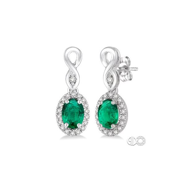 Emerald and Diamond Earrings Van Adams Jewelers Snellville, GA