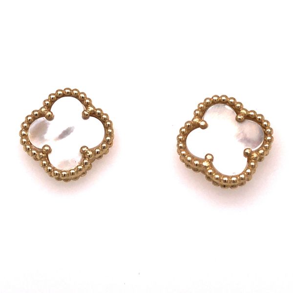 14K Yellow Gold Pearl Earrings Van Adams Jewelers Snellville, GA