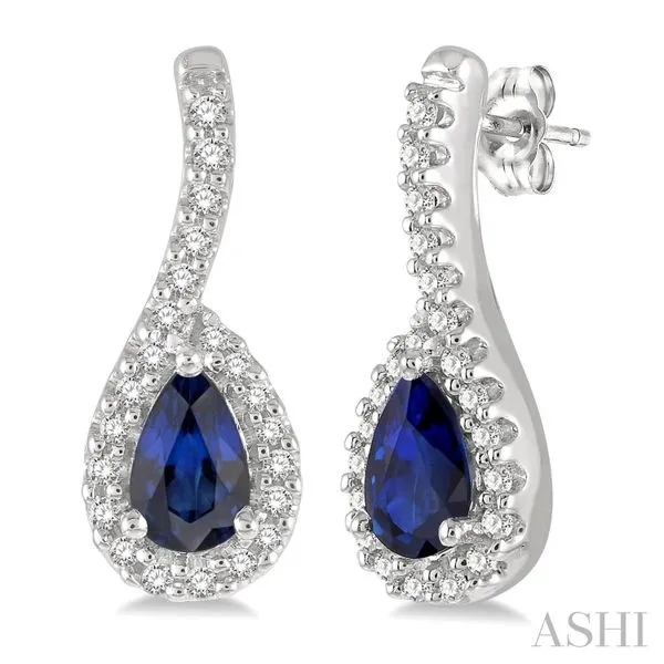 Pear Shape Gemstone & Diamond Earrings Van Adams Jewelers Snellville, GA
