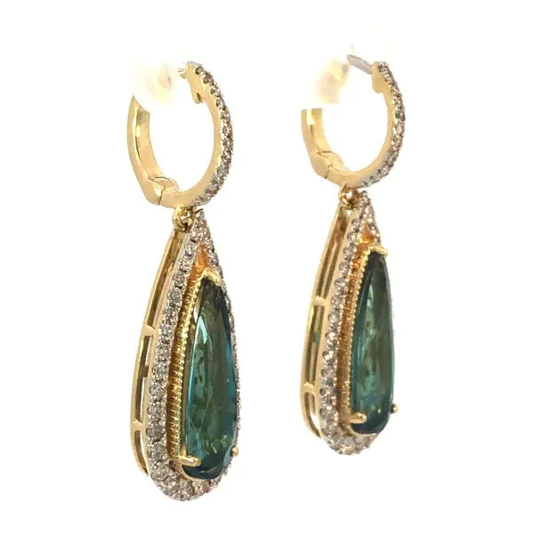 Tourmaline and Diamond Earrings Image 2 Van Adams Jewelers Snellville, GA