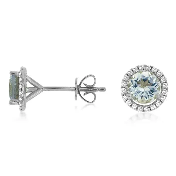 Aquamarine and Diamond Earrings Van Adams Jewelers Snellville, GA