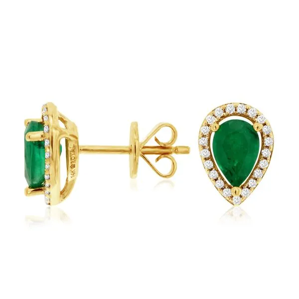 Emerald and Diamond Earrings Van Adams Jewelers Snellville, GA