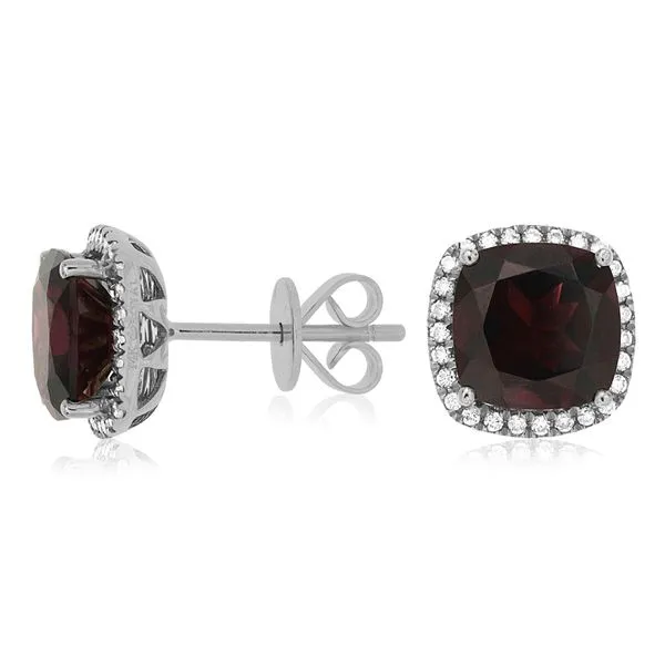 Garnet and Diamond Earrings Van Adams Jewelers Snellville, GA